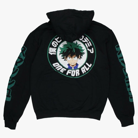 NWOT My Hero Academia Anime Men's Deku One for All Pullover Hoodie small - Picture 1 of 6